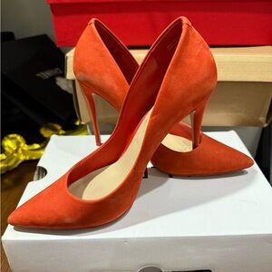 ALDO Orange Suede-Like Women's Heels
